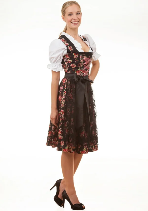 Edelnice Midi Dirndl 2-teilig Estefania In Schwarz 8