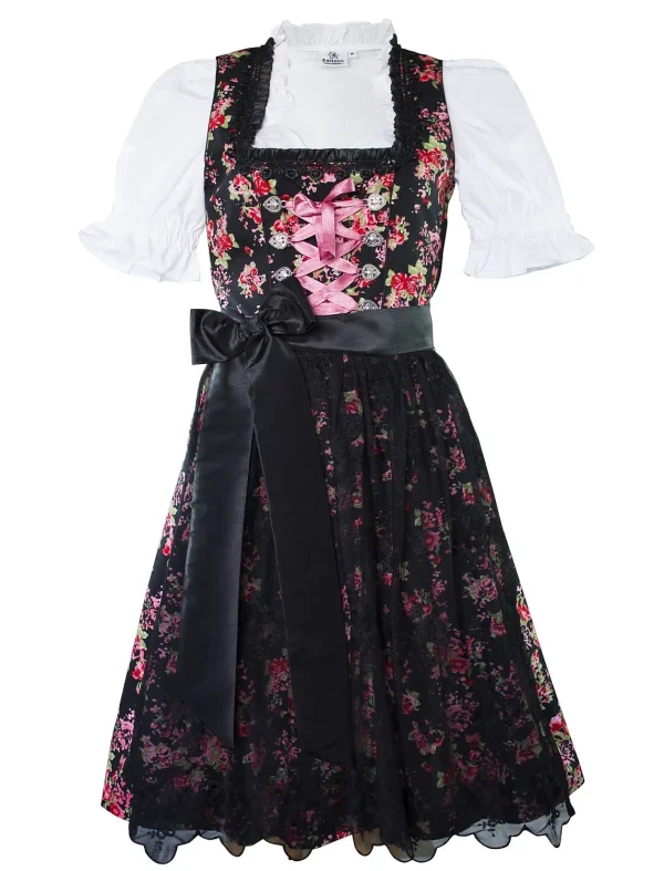 Edelnice Midi Dirndl 2-teilig Estefania In Schwarz 1