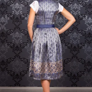 Edelnice Midi Dirndl 2-teilig Marianna In Blau, Silber 15