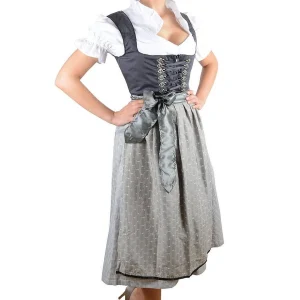 Edelnice Midi Dirndl 3-teilig In Anthrazit 13