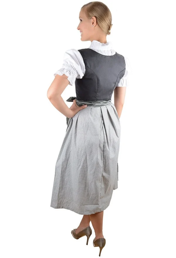 Edelnice Midi Dirndl 3-teilig In Anthrazit 6