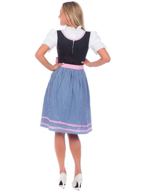 Edelnice Mini Dirndl 3-teilig In Blau, Rosa, Schwarz 3