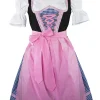 Edelnice Mini Dirndl 3-teilig In Blau, Rosa, Schwarz 22