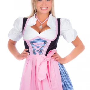 Edelnice Mini Dirndl 3-teilig In Blau, Rosa, Schwarz 12