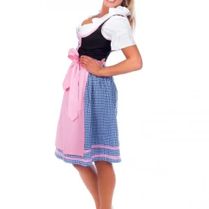 Edelnice Mini Dirndl 3-teilig In Blau, Rosa, Schwarz 18