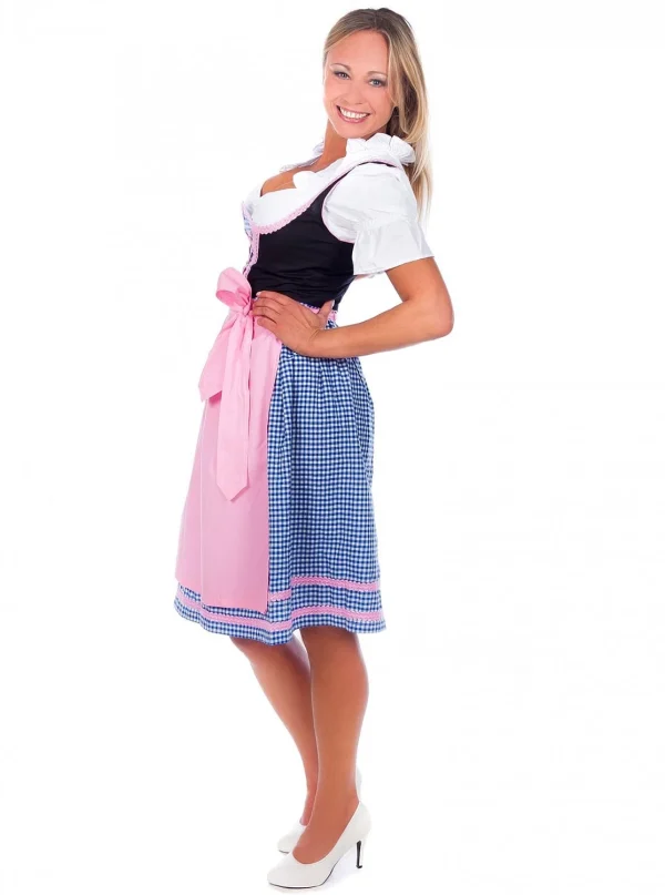 Edelnice Mini Dirndl 3-teilig In Blau, Rosa, Schwarz 7