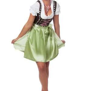 Edelnice Mini Dirndl 3-teilig In Grün, Pink 18