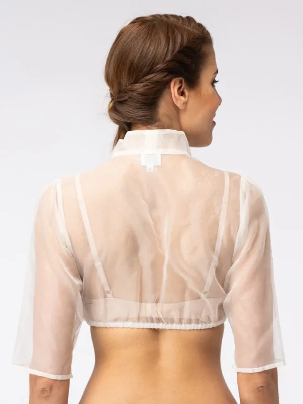 Halali By Astrid Söll Seiden-Dirndlbluse “Organza” In Champagner 3