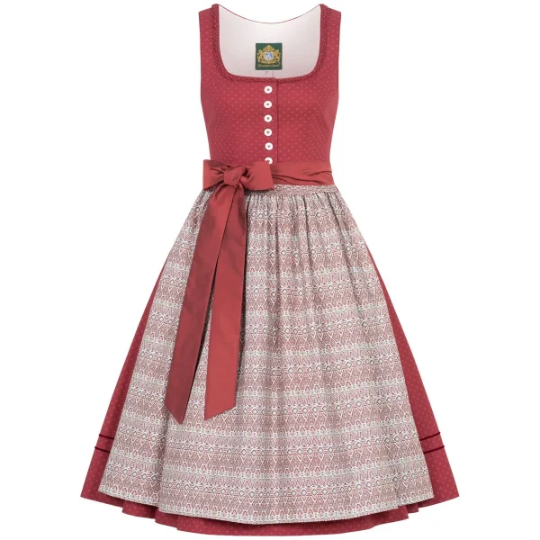 Hammerschmid Midi Dirndl In Weinrot 1