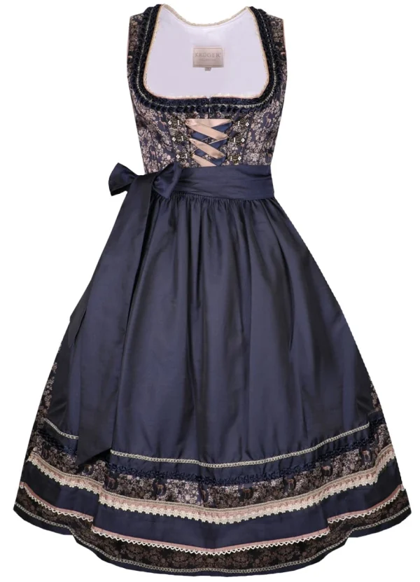 Krüger Collection Midi Dirndl In Blau 1