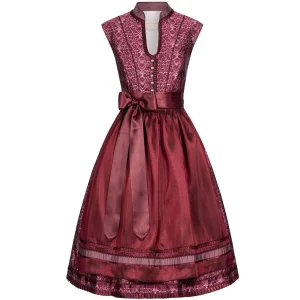 Krüger Collection Midi Dirndl In Bordeaux 10