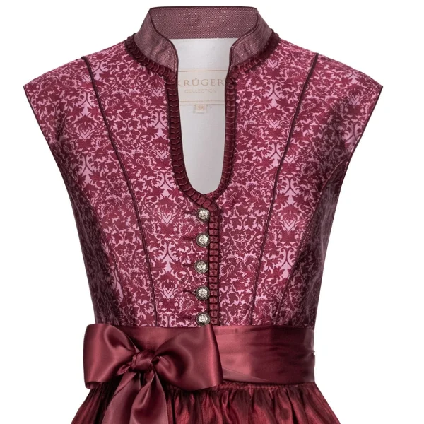 Krüger Collection Midi Dirndl In Bordeaux 4