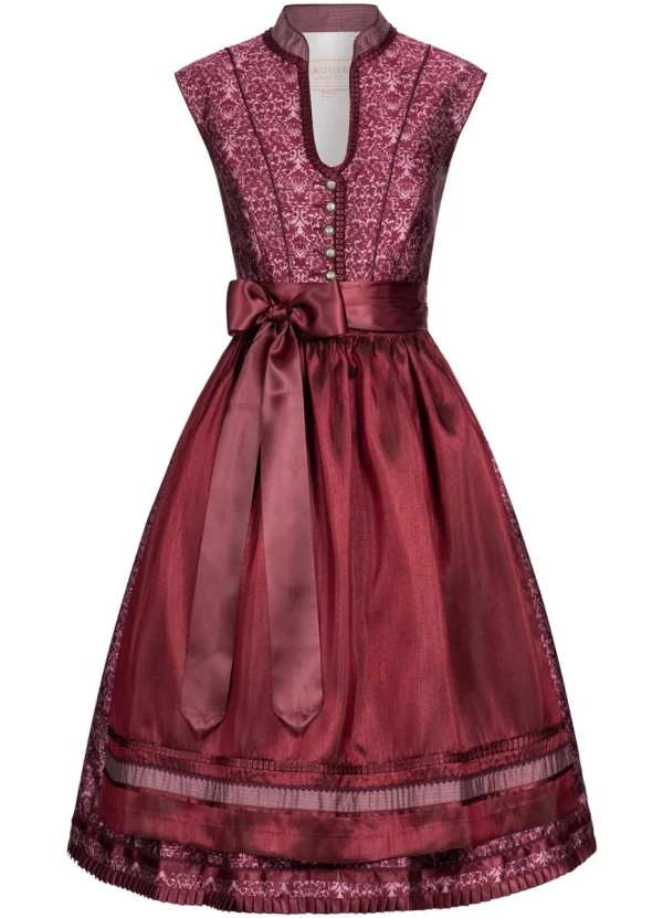 Krüger Collection Midi Dirndl In Bordeaux 1