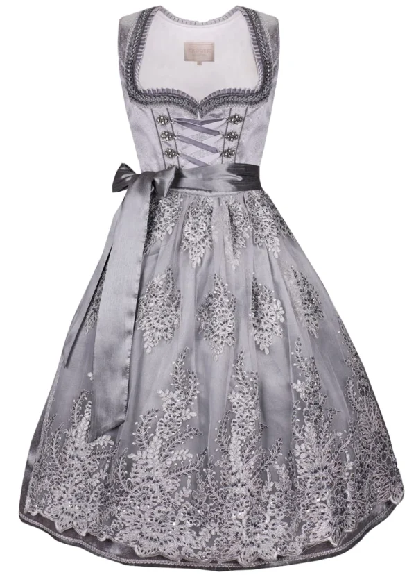 Krüger Collection Midi Dirndl In Grau 1