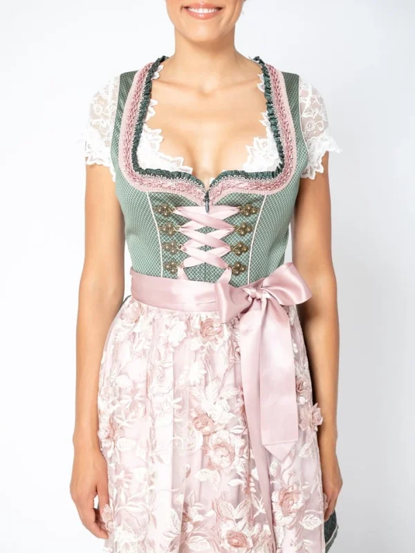 Krüger Dirndl Dirndl In Rosa/ Oliv 4