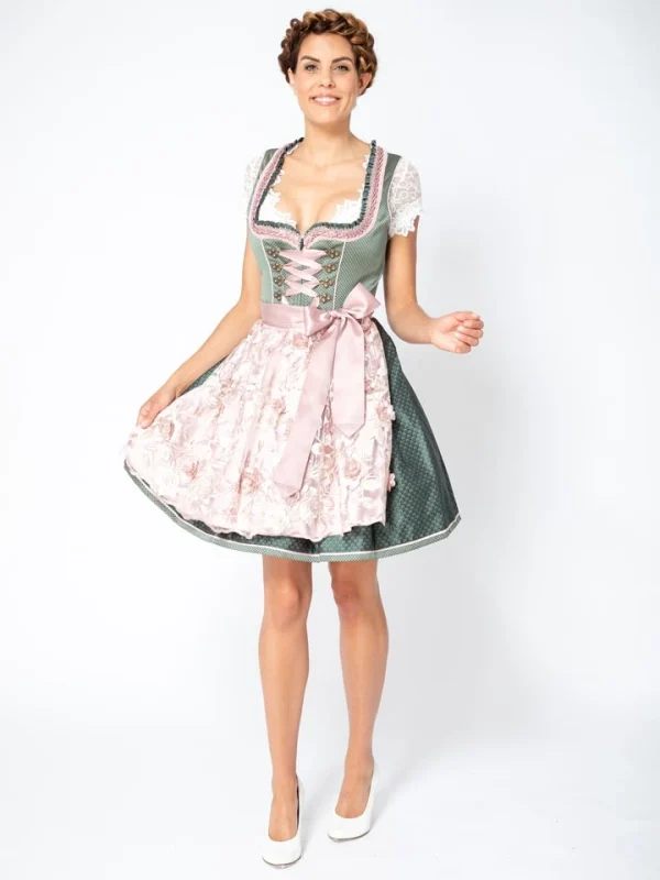 Krüger Dirndl Dirndl In Rosa/ Oliv 5