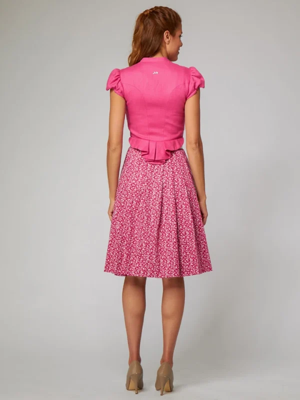 LENI VON CS Midi-Dirndl “Julchen” In Pink/ Weiß 3