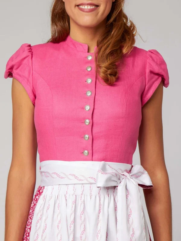 LENI VON CS Midi-Dirndl “Julchen” In Pink/ Weiß 4