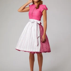 LENI VON CS Midi-Dirndl “Julchen” In Pink/ Weiß 15