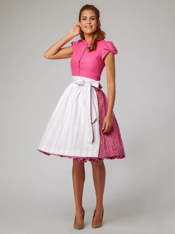 LENI VON CS Midi-Dirndl “Julchen” In Pink/ Weiß 6