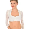 MarJo Dirndlbluse BECCA-CELINA Weiss Langarm 19