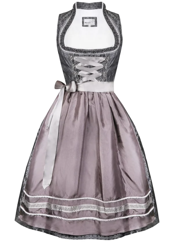 MarJo Midi Dirndl In Anthrazit 1