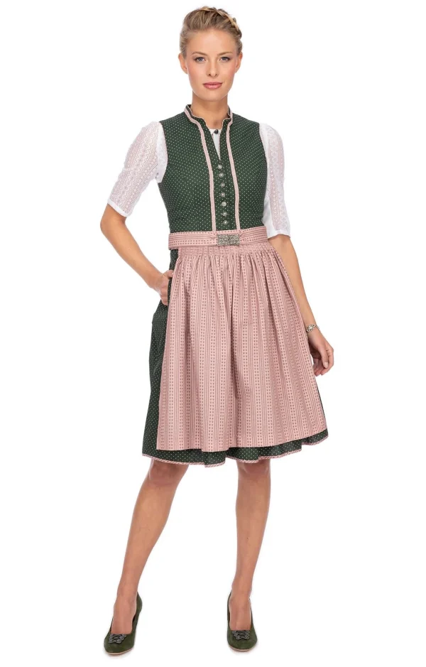 MarJo Mini Dirndl 2tlg. 58cm CORALIE Grün Creme 6