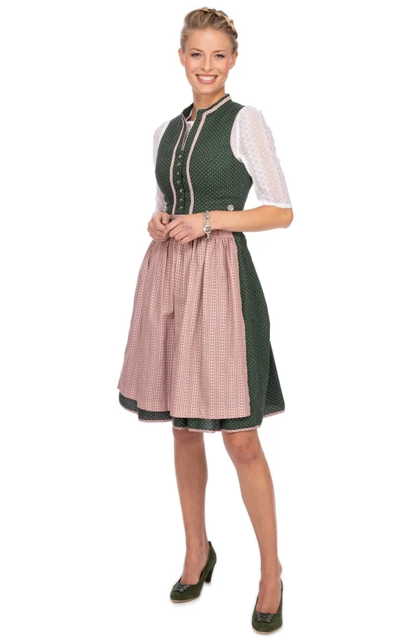 MarJo Mini Dirndl 2tlg. 58cm CORALIE Grün Creme 11