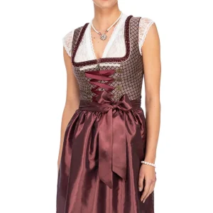 MarJo Mini Dirndl 2tlg. 58cm KÄTHE Burgund Gold 26