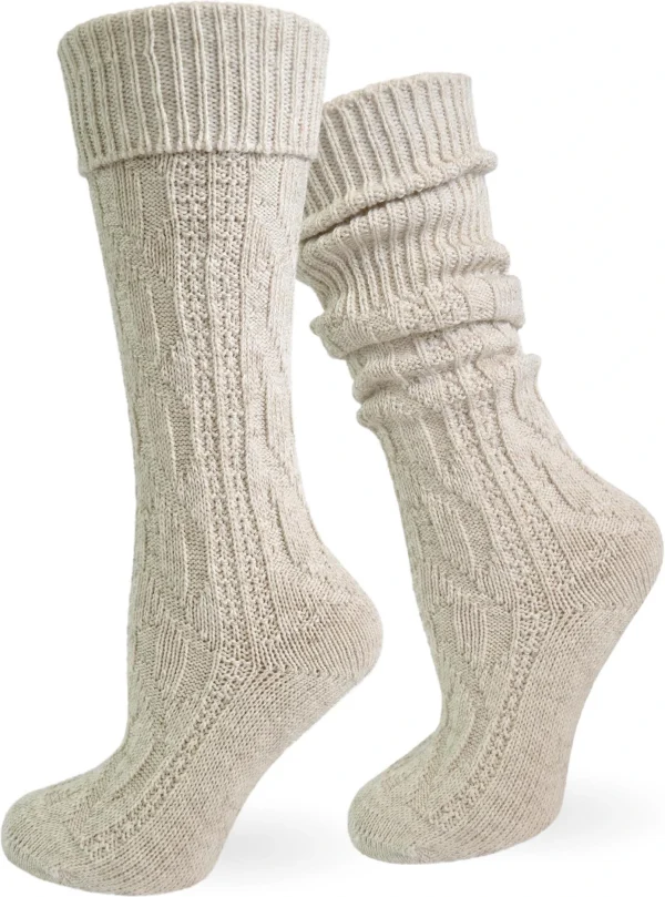 Normani Trachtensocken Mit Leinen In Naturmelange 3