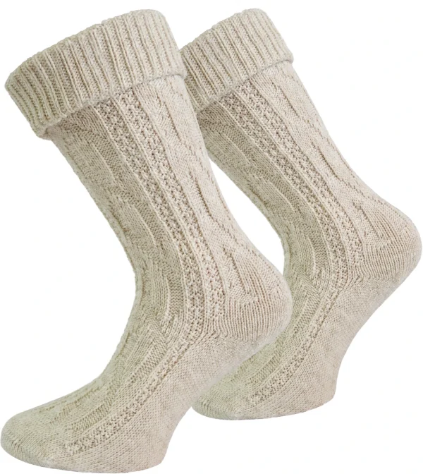 Normani Trachtensocken Mit Leinen In Naturmelange 1