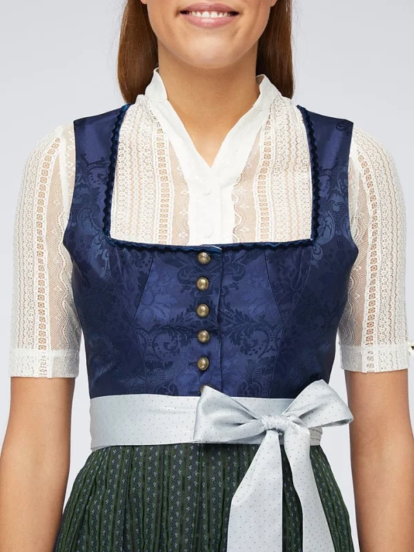 Schmuckstück By Alpenherz Dirndl “Antonia” In Dunkelblau/ Dunkelgrün 4