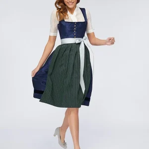 Schmuckstück By Alpenherz Dirndl “Antonia” In Dunkelblau/ Dunkelgrün 13