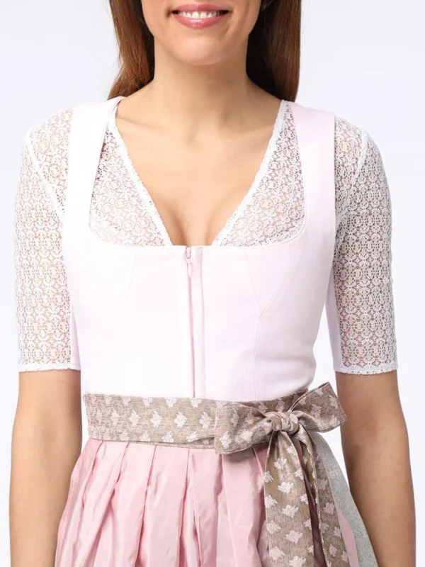 Schmuckstück By Alpenherz Dirndl In Rosé/ Hellgrau 4