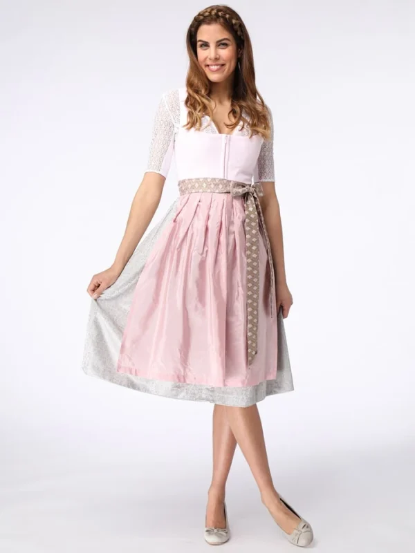 Schmuckstück By Alpenherz Dirndl In Rosé/ Hellgrau 6