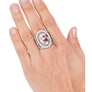 Schuhmacher Ring R801 Ornament Umfasst, Rosa 18