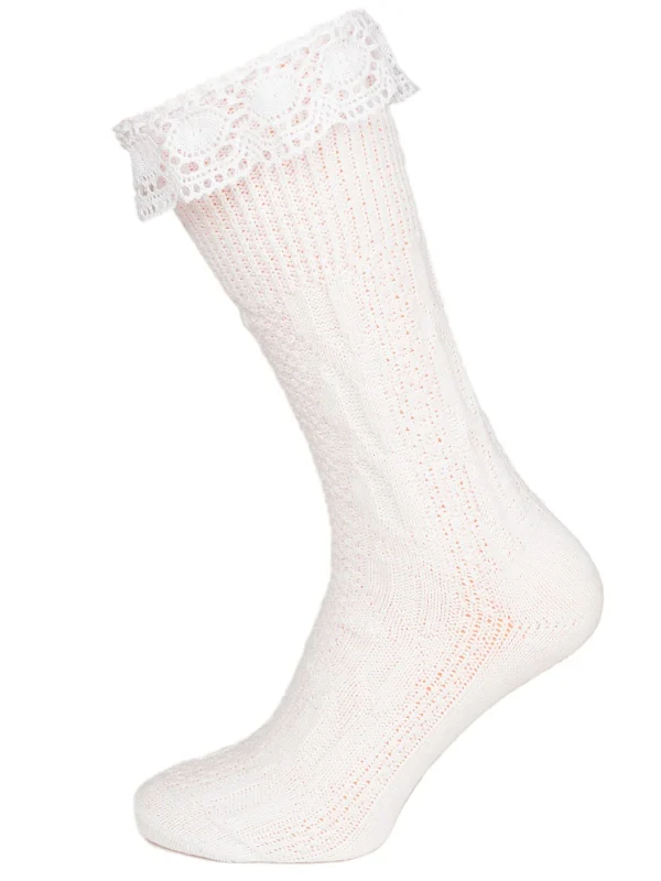 Schuhmacher Socke CS530 Mit Spitze Weiss 4