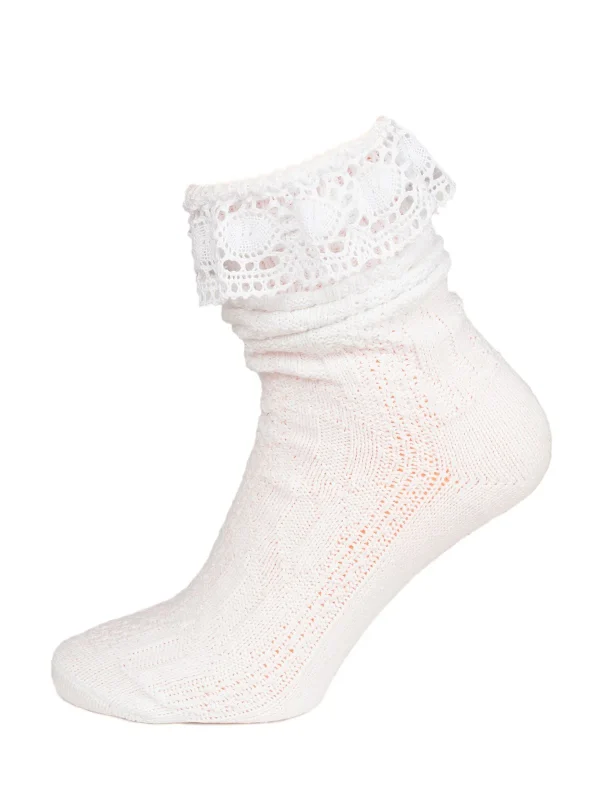 Schuhmacher Socke CS530 Mit Spitze Weiss 1