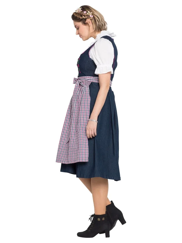 Sheego Dirndl In Blue Denim 4