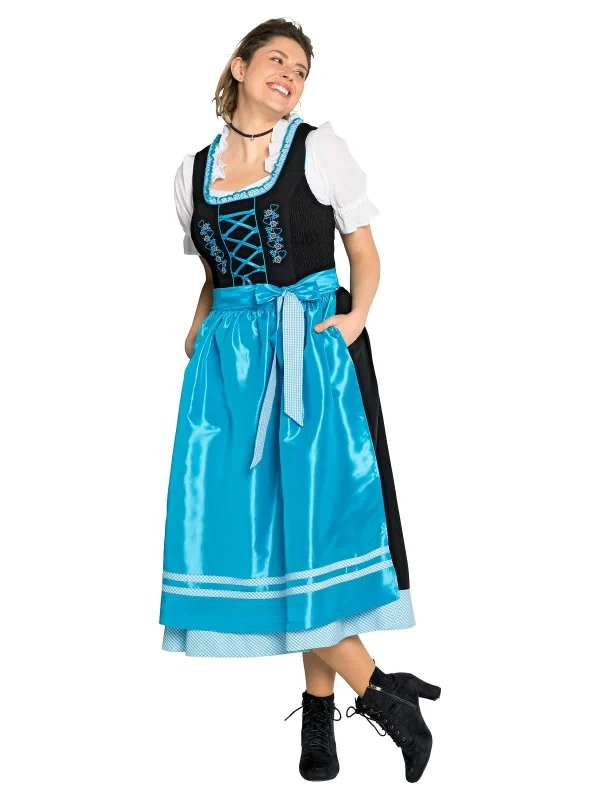 Sheego Dirndl In Schwarz-türkis 1