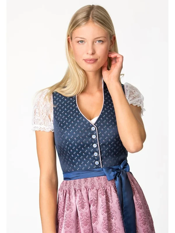 Stockerpoint Dirndl “Cynthia” In Dunkelblau/ Rosa 5