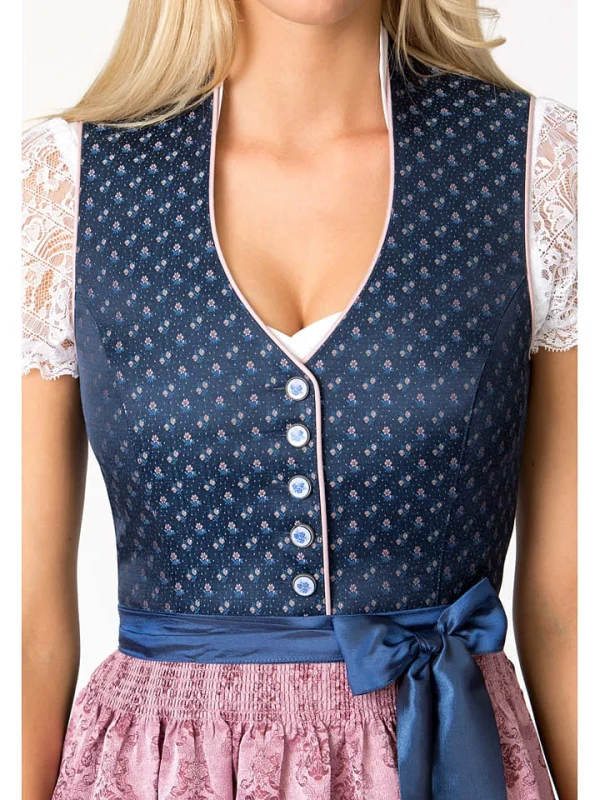 Stockerpoint Dirndl “Cynthia” In Dunkelblau/ Rosa 6