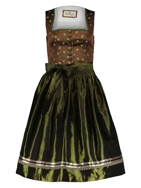 Stockerpoint Dirndl “Luisa” In Braun/ Dunkelgrün 1