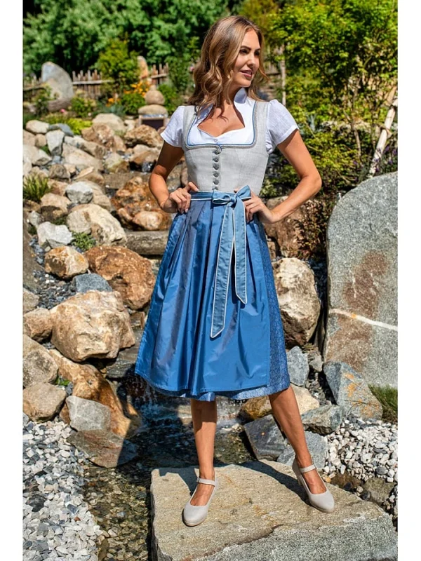 Stockerpoint Dirndl “Marla” In Hellgrau/ Blau 8