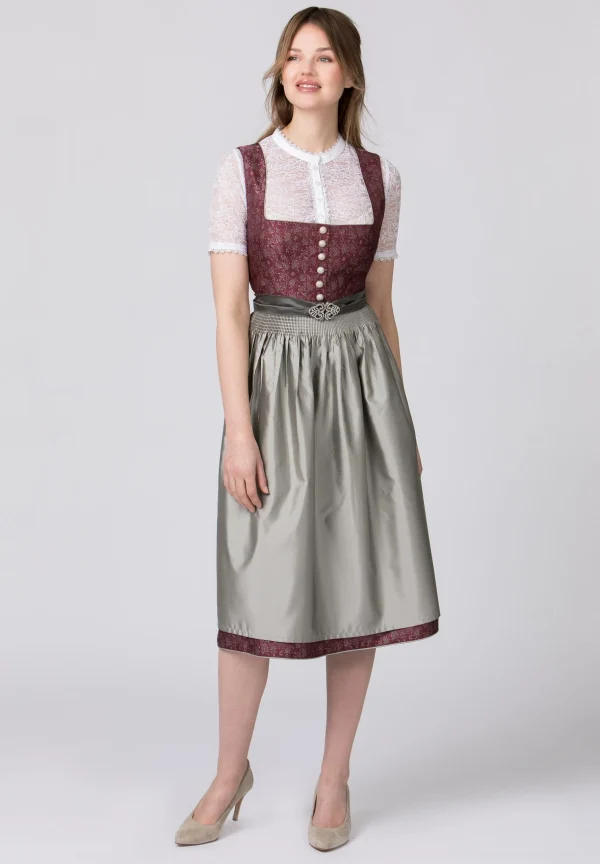 Stockerpoint Langes Dirndl “Leonora” In Bordeaux 3