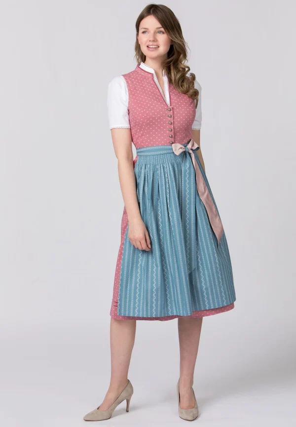 Stockerpoint Langes Dirndl ” Luciana” In Koralle 3