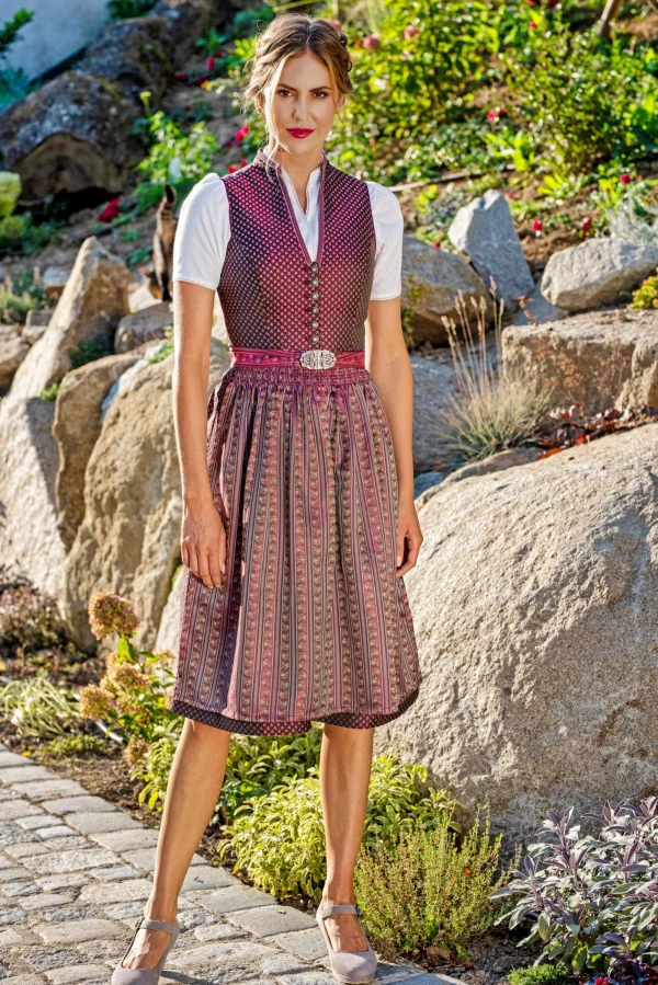 Stockerpoint Langes Dirndl “Maelys” In Burgund 8