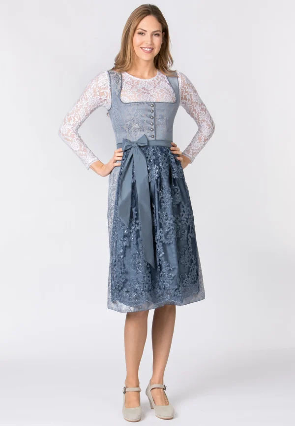 Stockerpoint Langes Dirndl “Sidonia” In Rauchblau 3