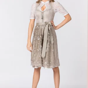 Stockerpoint Midi Dirndl “Adriene” In Taupe 11