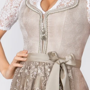 Stockerpoint Midi Dirndl “Adriene” In Taupe 19